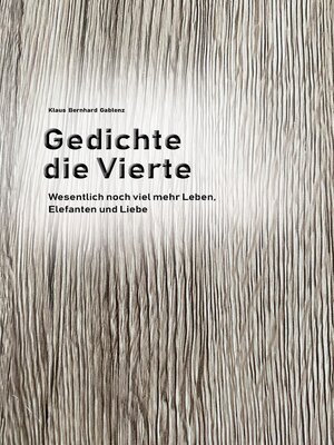 cover image of Gedichte die Vierte